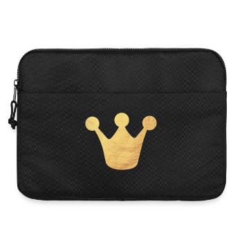 Crown Gold Queen King Princess Fairy Tale Symbol - Laptop bag 15" - black - Front