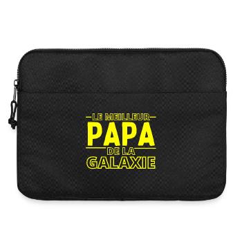 papa, meilleur papa - Sacoche pour ordinateur portable 15 pouces - noir - Devant