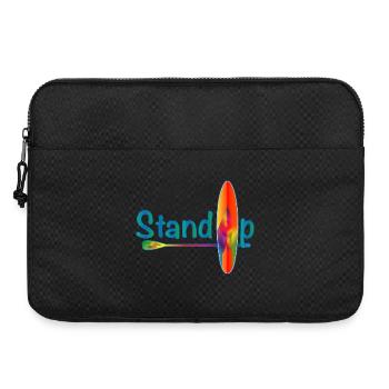 Stand up paddling Schriftzug mit Paddle Board - Laptoptasche 15" - Schwarz - Vorne