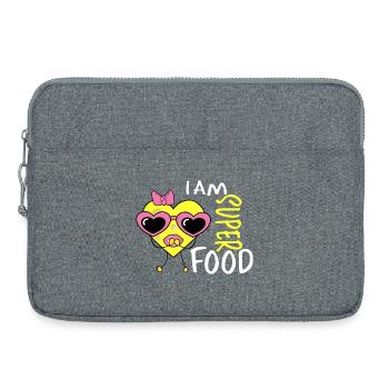 Käse Herz - Laptoptasche 15" - Grau meliert - Vorne