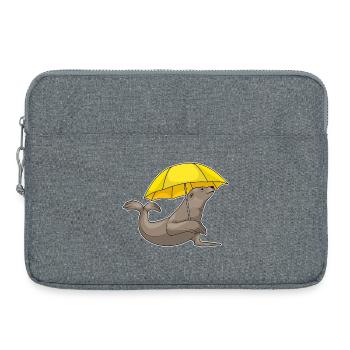 Seehund Regenschirm - Laptoptasche 15" - Grau meliert - Vorne