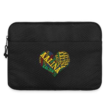 T-Shirt Aalina Herz T-Shirt Word Cloud - Laptoptasche 15" - Schwarz - Vorne