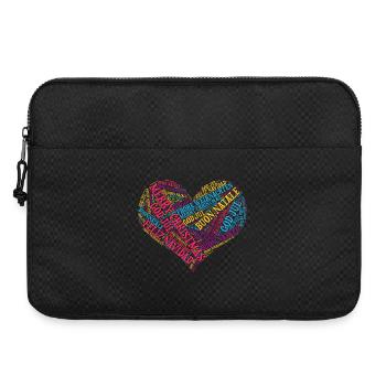 Frohe Weihnachten Frohe Weihnachten WordCloud T-Shirt - Laptoptasche 15" - Schwarz - Vorne