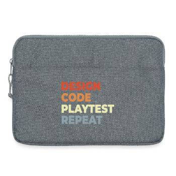 Game Development Workflow - Laptop bag 15" - heather grey - Front
