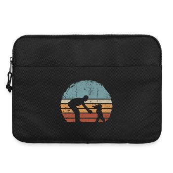Sonnenuntergang Eltern- und Kind-Silhouette - Laptoptasche 15" - Schwarz - Vorne