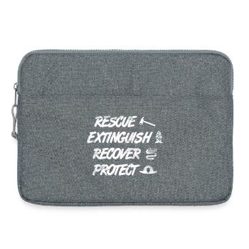 Dicton de pompier - Sacoche pour ordinateur portable 15 pouces - gris chiné - Devant
