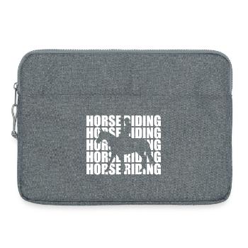 Horse Riding - Laptop bag 15" - heather grey - Front