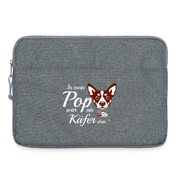 Lustiger Hund - Laptoptasche 15" - Grau meliert - Vorne