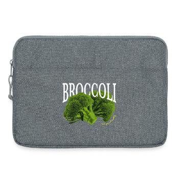 Brocoli – Design végétal esthétique - Sacoche pour ordinateur portable 15 pouces - gris chiné - Devant