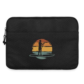 Stand Up Paddle vintage - symbole des sports nautiques - Sacoche pour ordinateur portable 15 pouces - noir - Devant