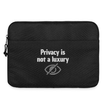 La vie privée n’est pas le luxe - La meilleure déclaration en matière de confidentialité - Sacoche pour ordinateur portable 15 pouces - noir - Devant