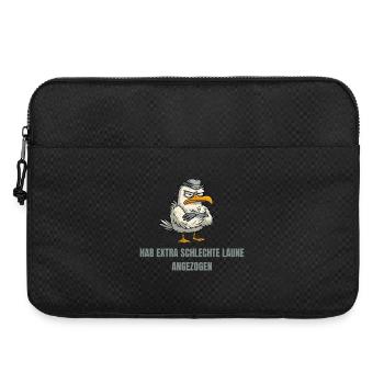 dessin animé de mouette de mauvaise humeur - Sacoche pour ordinateur portable 15 pouces - noir - Devant