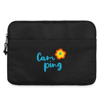 Camping Blume Camper Fan Urlaub Van Life Sommer - Laptoptasche 15" - Schwarz - Vorne