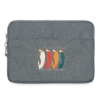Farbenfrohe Pinguine - Laptoptasche 15" - Grau meliert - Vorne