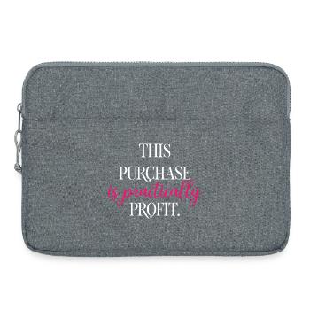 This Purchase Is Practically Profit Funny Math	 - Laptop bag 15" - heather grey - Front