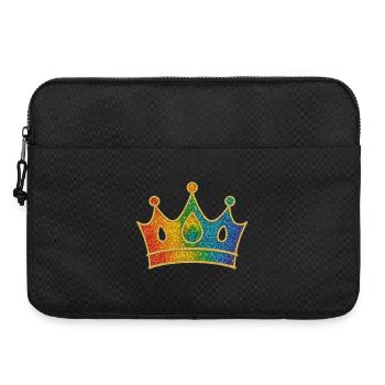 Couronne arc-en-ciel glamour avec effet pailleté - Sacoche pour ordinateur portable 15 pouces - noir - Devant