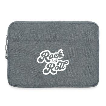 Conception de typographie rétro rock and roll - Sacoche pour ordinateur portable 15 pouces - gris chiné - Devant