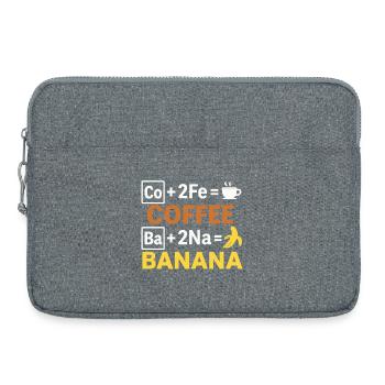 Coffee Banana Equation - Laptop bag 15" - heather grey - Front