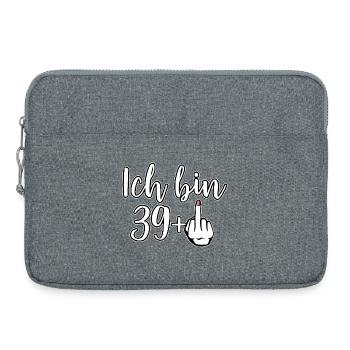 I'm 39+ Provocation Middle Finger Birthday - Laptop bag 15" - heather grey - Front