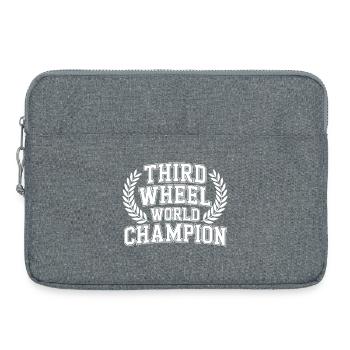 Third Wheel World Champion - Laptop bag 15" - heather grey - Front