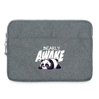 Früh erwachen Panda Illustration - Laptoptasche 15" - Grau meliert - Vorne