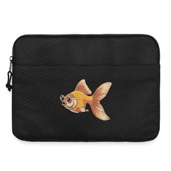 Goldfish with Glasses Retro - Laptop bag 15" - black - Front