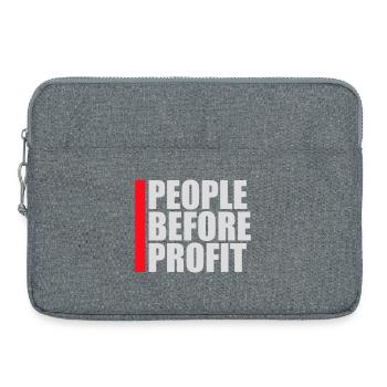 People Before Profit Activism Justice Logo - Laptop bag 15" - heather grey - Front