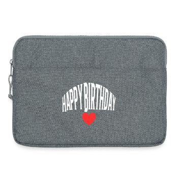 Bon anniversaire - Sacoche pour ordinateur portable 15 pouces - gris chiné - Devant