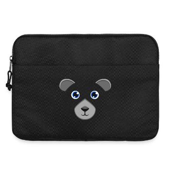 Cute Cartoon Polar Bear Face Blue Eyes Arctic Anim - Laptop bag 15" - black - Front