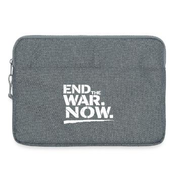 End The War Now Statement für Frieden - Laptoptasche 15" - Grau meliert - Vorne
