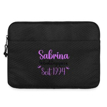Sabrina Geburtstagsqueen Seit 1994 Geschenk - Laptoptasche 15" - Schwarz - Vorne