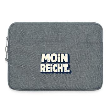 Moin is enough North German saying - Laptop bag 15" - heather grey - Front