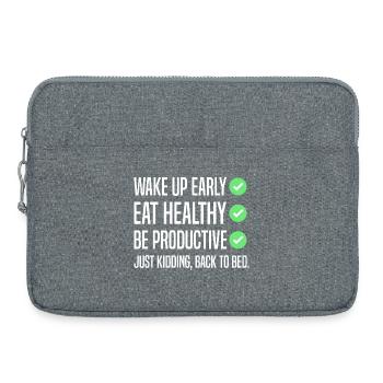 Lustiger Vorsatz für das neue Jahr - Laptoptasche 15" - Grau meliert - Vorne