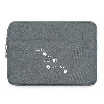 L’amour a un motif de police à quatre pattes - Sacoche pour ordinateur portable 15 pouces - gris chiné - Devant