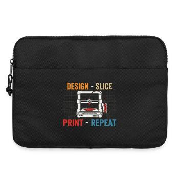 3D-Druck Evolution – Design Slice Print Repeat - Laptoptasche 15" - Schwarz - Vorne