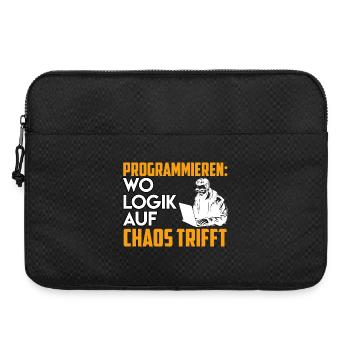 PROGRAMMIEREN WO LOGIK AUF CHAOS TRIFFT Lustig - Laptoptasche 15" - Schwarz - Vorne