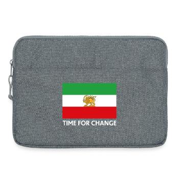 Zeit für Veränderung Iran-Flagge - Laptoptasche 15" - Grau meliert - Vorne
