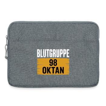 Blutgruppe 98 Oktan - Benzin Design - Laptoptasche 15" - Grau meliert - Vorne
