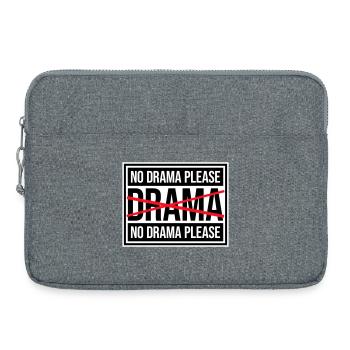 No Drama Please Ruhe Entspannung Relax Chill Spaß - Laptoptasche 15" - Grau meliert - Vorne