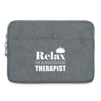 Relax Massage Therapist Logo Shirt - Laptoptasche 15" - Grau meliert - Vorne