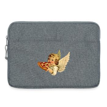 Pizza Cherub – Angel with Pepperoni - Laptop bag 15" - heather grey - Front