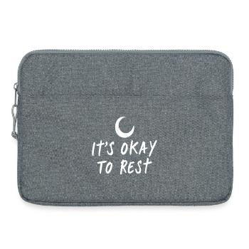 Il est acceptable de se reposer Lettrage en croissant de lune - Sacoche pour ordinateur portable 15 pouces - gris chiné - Devant