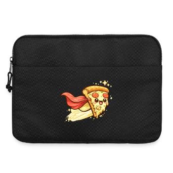 Pizzaheld mit Cape - Laptoptasche 15" - Schwarz - Vorne