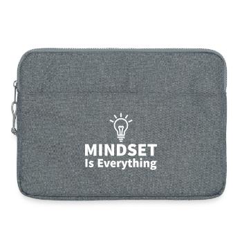 Mindset is everything Light bulb motivation success - Laptop bag 15" - heather grey - Front
