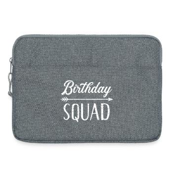 Geburtstagstrupp-Pfeil - Laptoptasche 15" - Grau meliert - Vorne