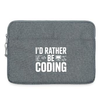 I'd Rather Be Coding - Laptop bag 15" - heather grey - Front