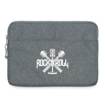 Rock 'N' Roll Logo with Guitars and Microphone - Laptop bag 15" - heather grey - Front