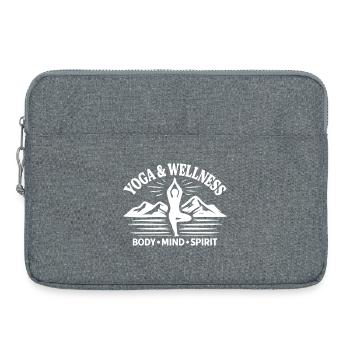 Body Mind Spirit Yoga Wellness Mountains - Laptop bag 15" - heather grey - Front