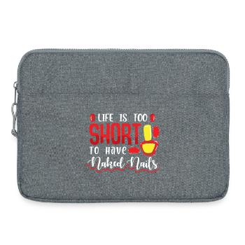 Nail Designer Nail Designer Cosmetics Nail Salon - Laptop bag 15" - heather grey - Front