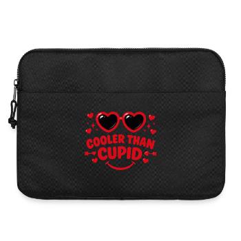 Cooler Than Cupid Retro Hearts - Laptop bag 15" - black - Front